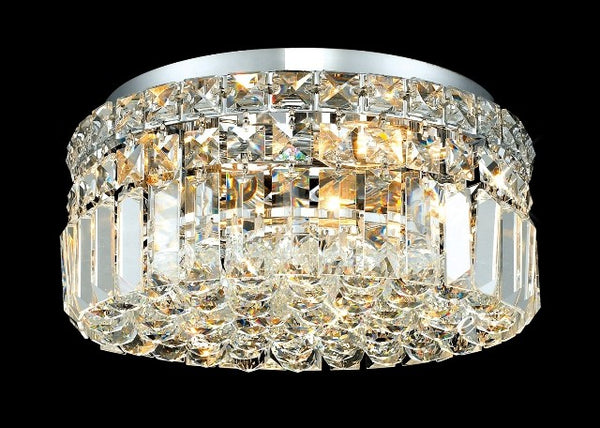 4 Light contemporary crystal flush mount ceiling light