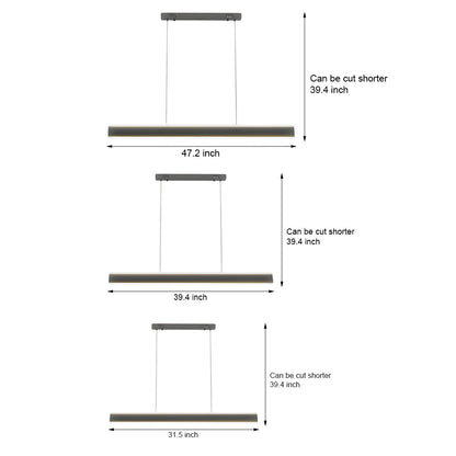 31.5’’/39.4’’/47.2’’ LED Linear Pendant Island Up and Down Light Suspension