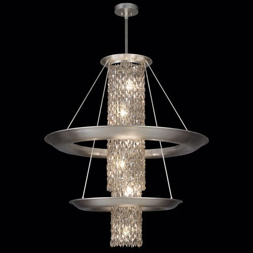 15-Light Pendant in Silver Leaf Finish