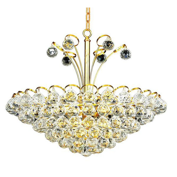 Godiva Gold Eight-Light 22-Inch Pendant with Swarovski Spectra Clear Crystal