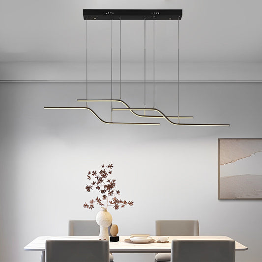 Z Shape Lines Smart Stepless Dimming with Remote Nordic Chandelier