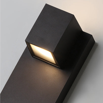 Square Waterproof LED Up and Down Lights Modern Outdoor Wall Lamp Wall Sconce Lighting