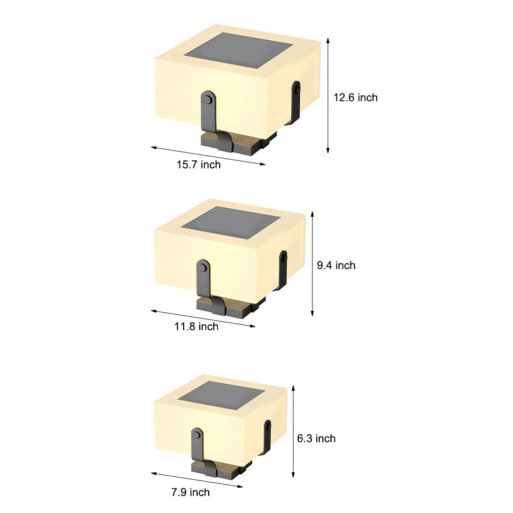 Square IP65 Waterproof LED Creative Modern Solar Fence Post Lights