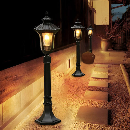 Vintage Classic Waterproof LED Black European-style Outdoor Lawn Lights