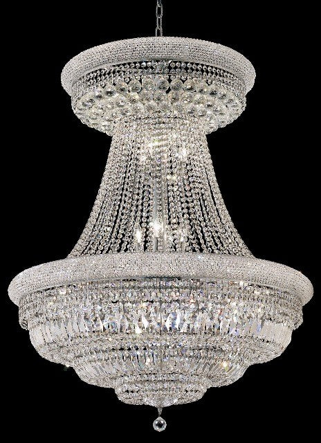 28 Light crystal chandelier chrome plated