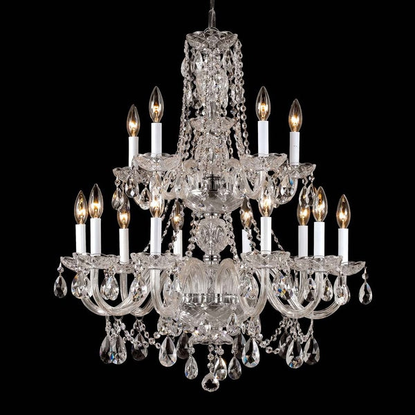 15 Light two Tier Bohemian Crystal Chandelier