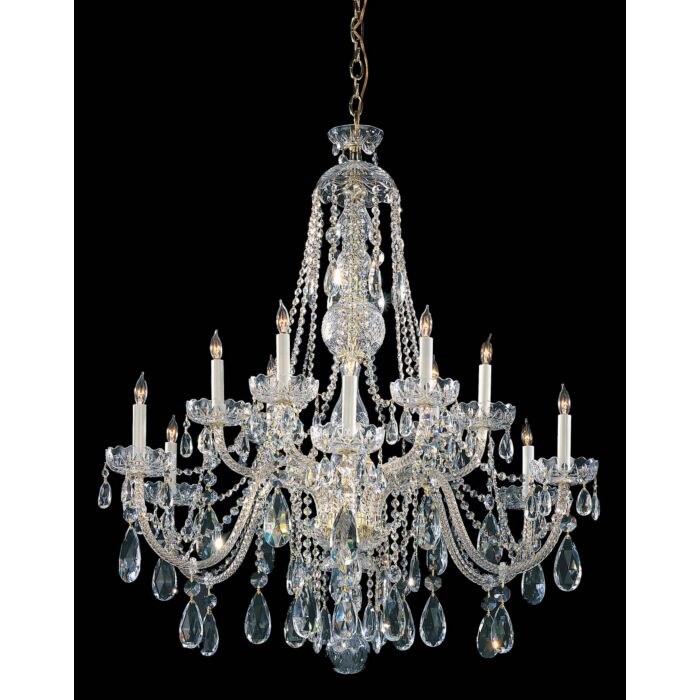 Traditional Crystal 12-Light Swarovski Elements Crystal Chandelier