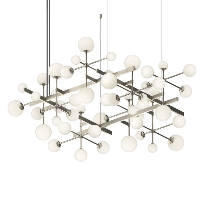 Nebula 15-Light LED Pendant in Satin Nickel