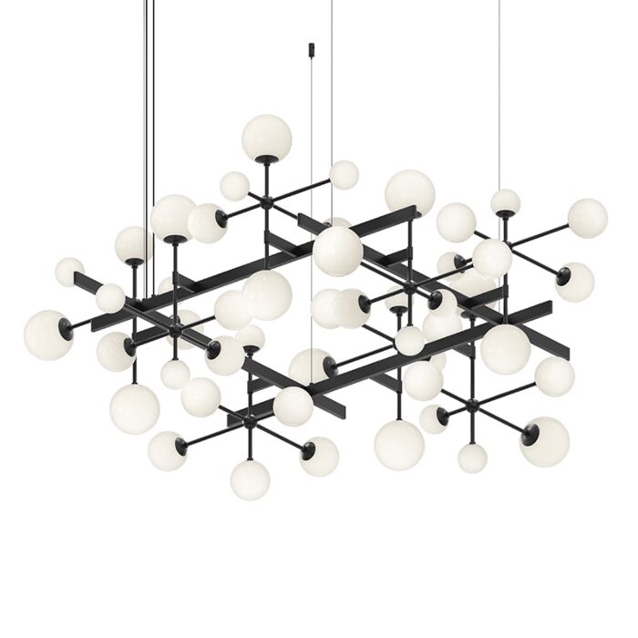 Nebula 15-Light LED Pendant in Satin Black