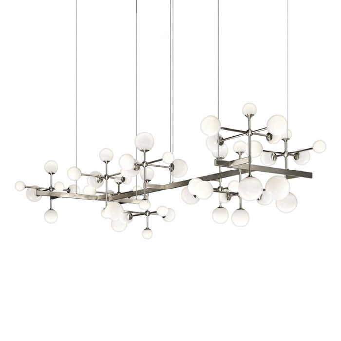 Nebula 19-Light LED Pendant in Satin Nickel