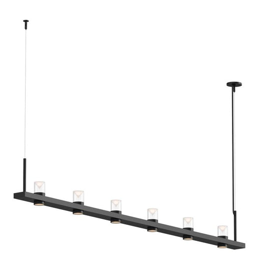 Intervals 6-Light LED Pendant in Satin Black