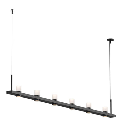 Intervals 6-Light LED Pendant in Satin Black