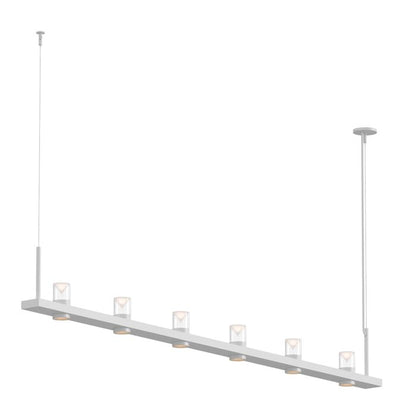 Intervals 6-Light LED Pendant in Satin White