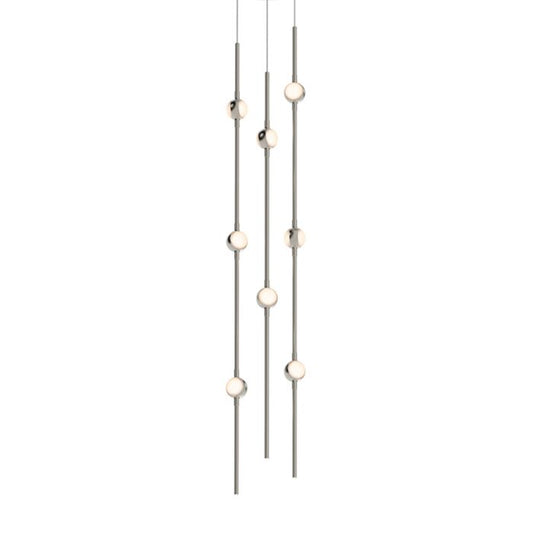 Constellation 8-Light LED Pendant in Satin Nickel