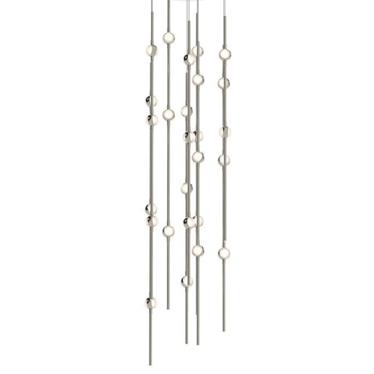 Constellation 26-Light LED Pendant in Satin Nickel