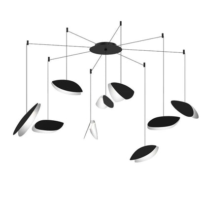 Papillons 9-Light LED Pendant in Satin Black