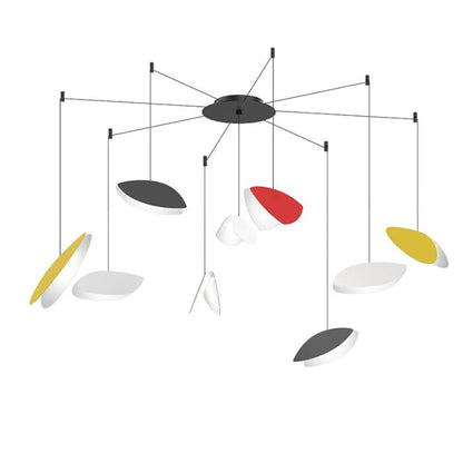 Papillons 9-Light LED Pendant in Satin Black