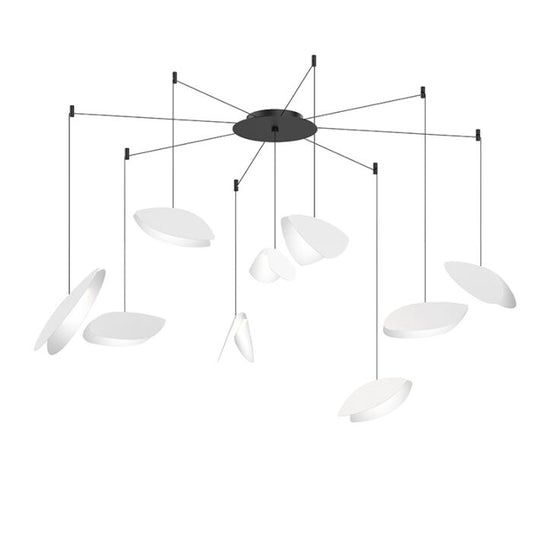 Papillons 9-Light LED Pendant in Satin Black