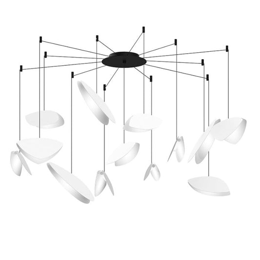 Papillons 13-Light LED Pendant in Satin Black