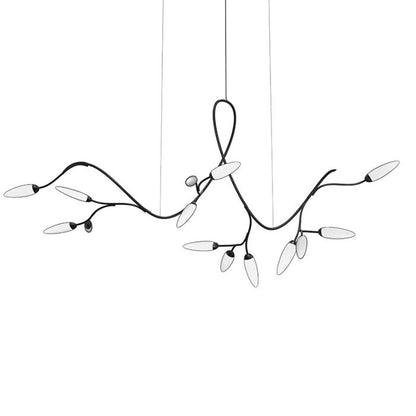 Vines 14-Light LED Pendant in Satin Black