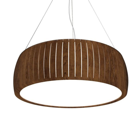 Barrel LED Pendant in Imbuia