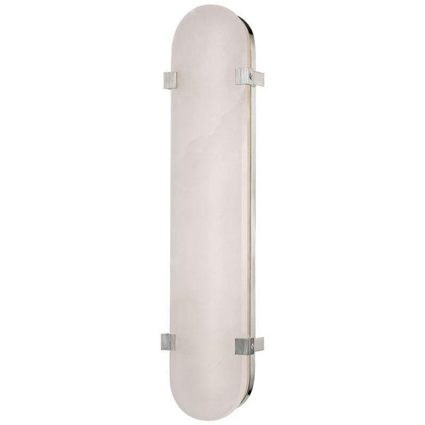 Wall Sconce, 1-Light, LED, Polished Nickel, White Shade, 24.75"H (1125-PN 9ZJ43)