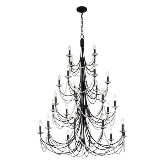 Brentwood 28-Light 2Chandelier in Carbon Black