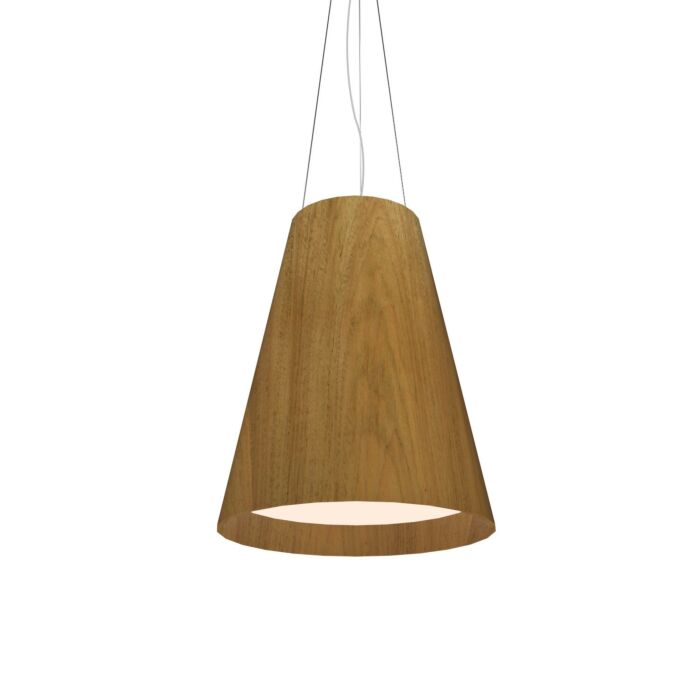 Conical LED Pendant in Louro Freijo