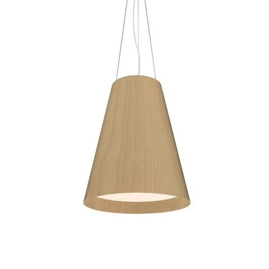 Conical LED Pendant in Maple