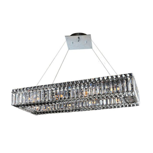 Baguette 10-Light Pendant in Chrome