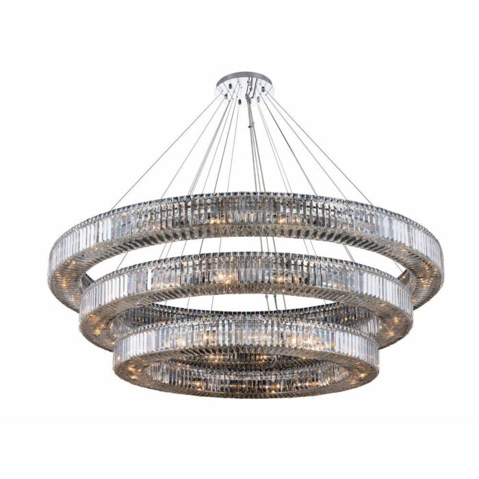 Rondelle 5 Contemporary Chandelier in Polished Chrome