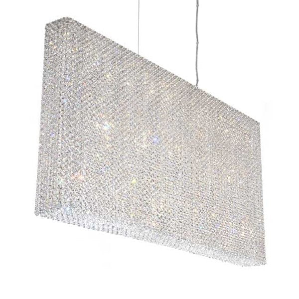 Contemporary Crystal Chandelier in polished chrome finish