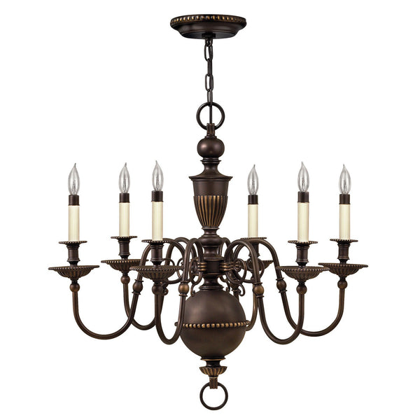 Olde Bronze Six-Light Chandelier