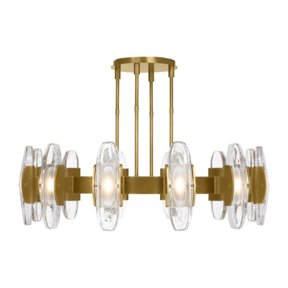 Wythe 12-Light LED Chandelier in Plated Brass