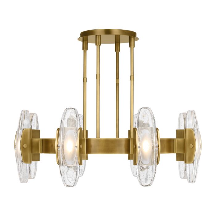 Wythe 8-Light LED Chandelier in Plated Brass