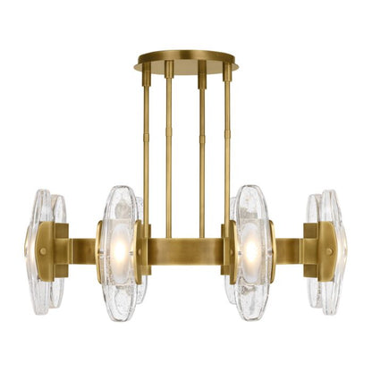 Wythe 8-Light LED Chandelier in Plated Brass