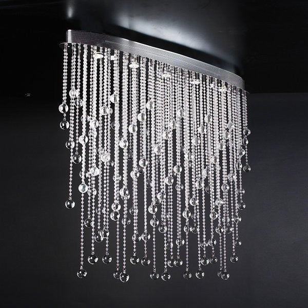 Contemporary Crystal Chandelier in polished chrome finish