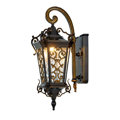 Retro Pattern Outdoor Waterproof European Style Wall Lamp Exterior Lights