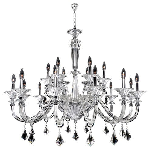 Chrome 18-Light 43-Inch Wide Chandelier