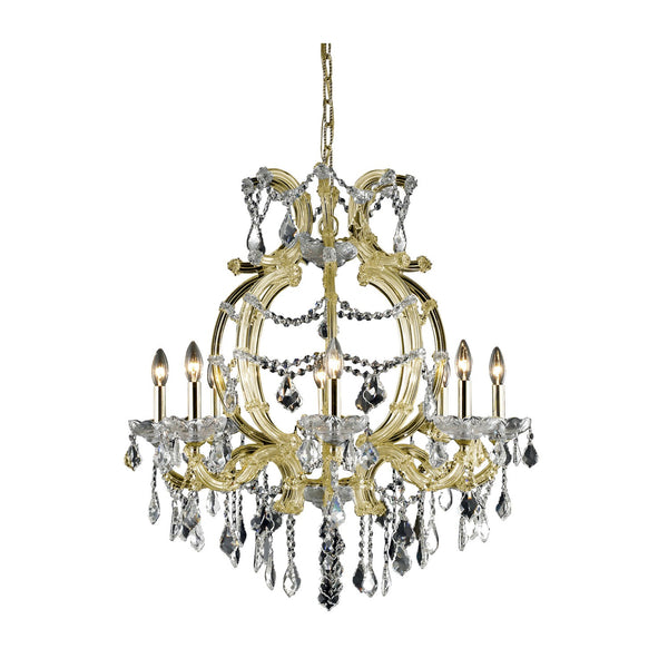 Maria Theresa Swarovski Elements Crystal Gold Eight Light 32.5-in Chandelier