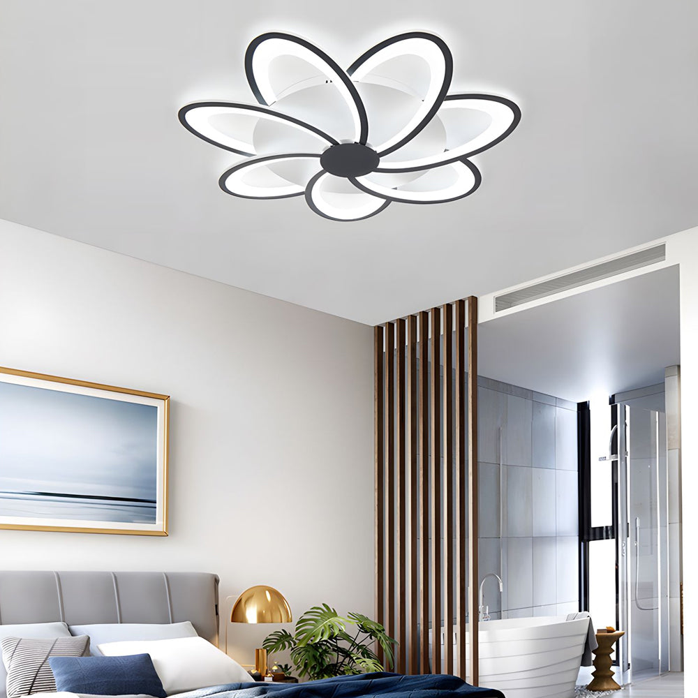 Modern Petal Flush Mount Light - Acrylic LED Flower Shape Ceiling Lamp