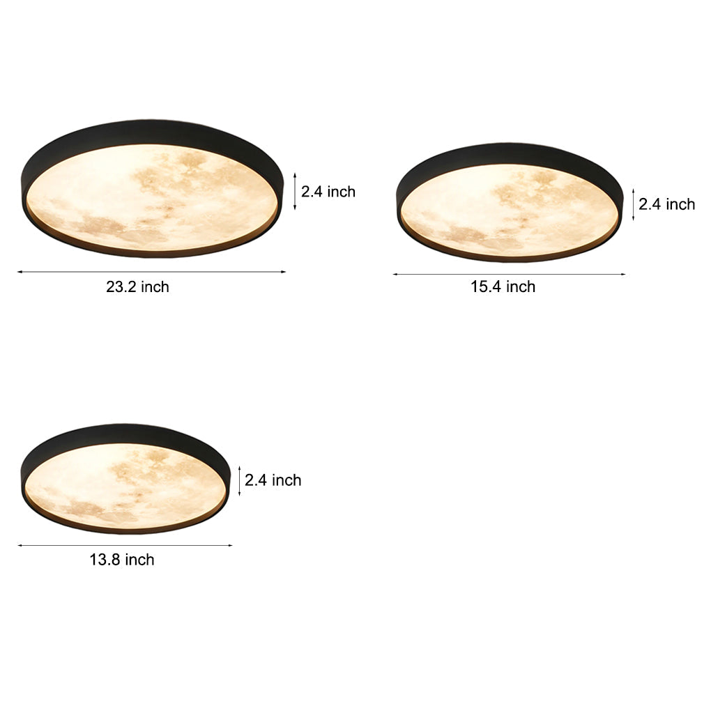 Creative Moon 3 Step Dimming LED Modern Ceiling Light Flush Mount Lighting