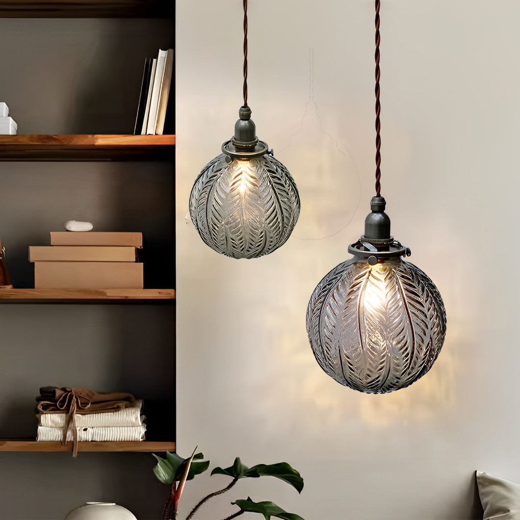 Creative Glass Ball Three Step Dimming LED Modern Pendant Lights