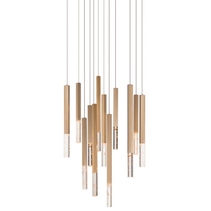 Diaphane 12-Light LED Pendant in Gold