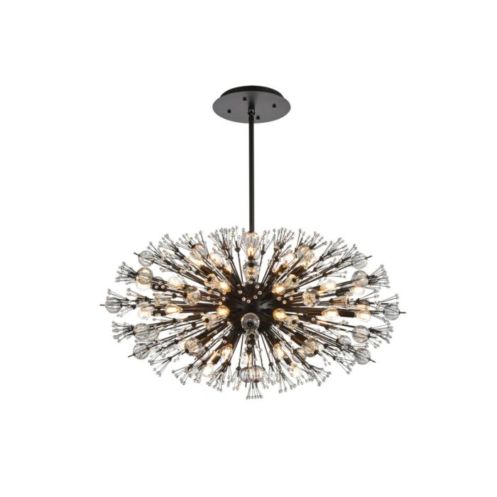 Vera 38-Light 3Pendant in Black