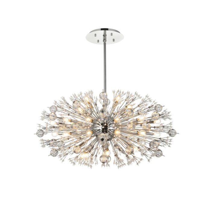 Vera 38-Light 3Pendant in Chrome