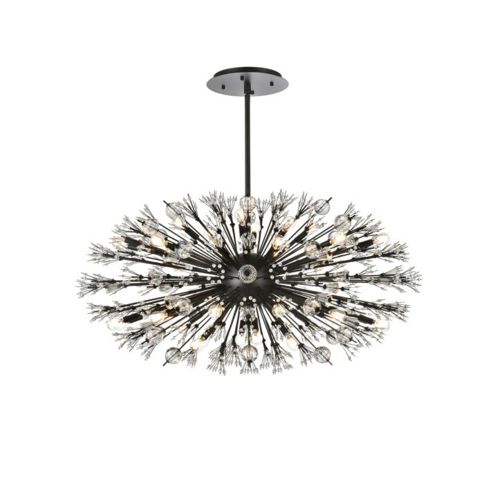 Vera 38-Light 3Pendant in Black