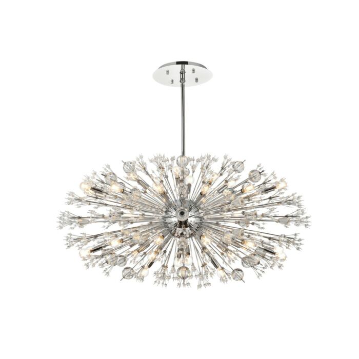 Vera 38-Light 3Pendant in Chrome