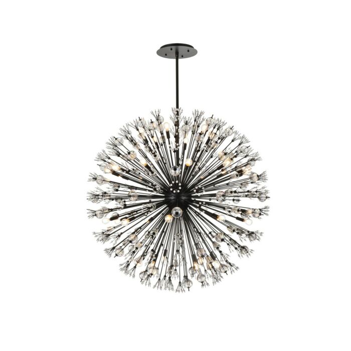 Vera 34-Light 3Pendant in Black