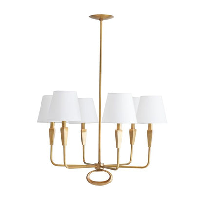 Jeremiah 6-Light Chandelier in Vintage Brass